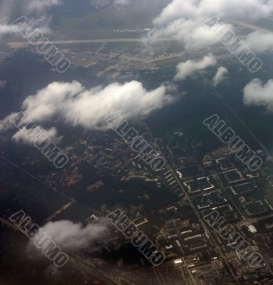 from an airplane