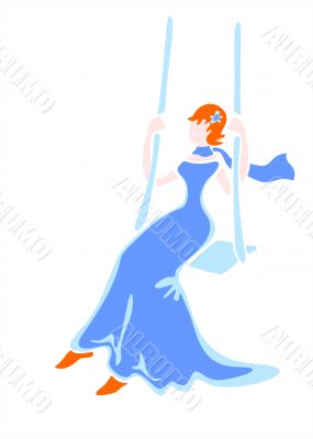 Girl on a swing