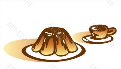 Chocolate pudding and cup