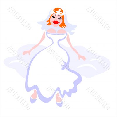 Bride on a cloud
