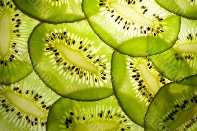 Ripe kiwi macro