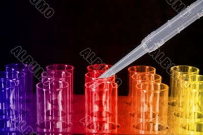 colored test tubes