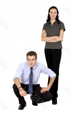 friendly business couple