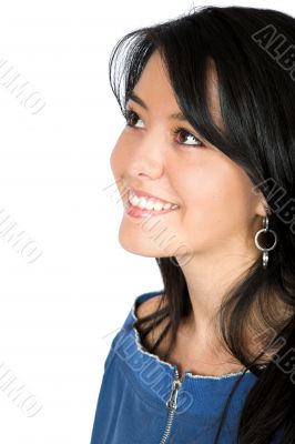 beautiful girl full of thoughts