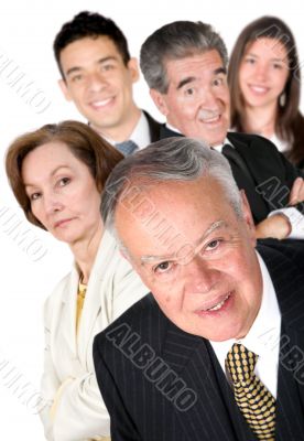 business man and his team