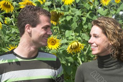 Man and woman in the garden