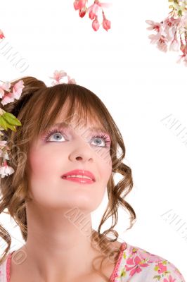 Romantic flower girl