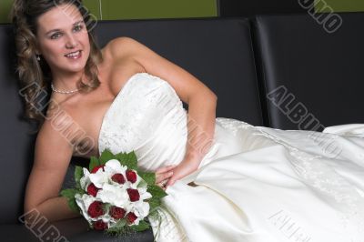 Relaxing bride