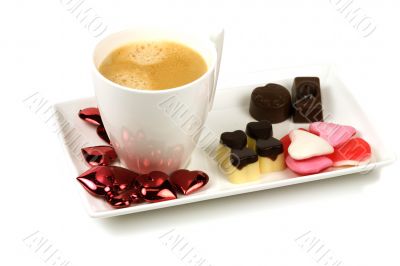 Delicious valentine coffee