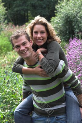 Piggyback in the garden