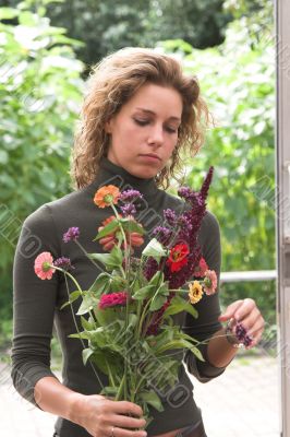 Freshly cut bouquet of flowers