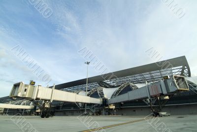 Split Airport Jetway Bridges