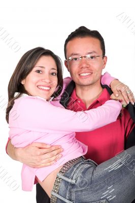 casual couple in love