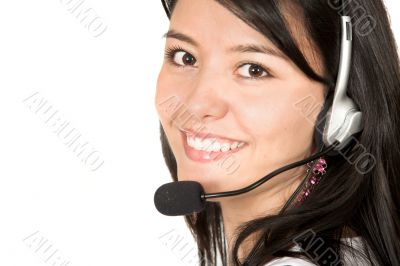Beautiful Customer Support Girl