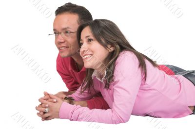 casual couple in love