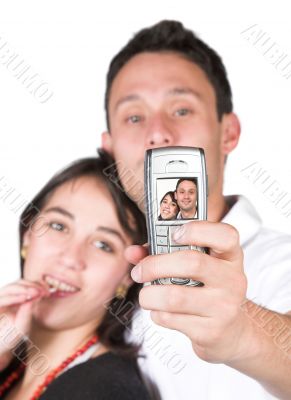 couple taking a self portrait