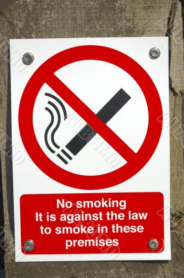 No Smoking sign