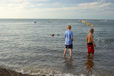 Children on the beach
