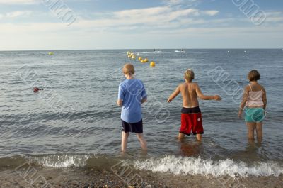 Children on the beach