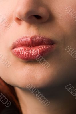 woman lips close-up