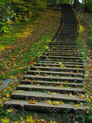 old wooden staircase