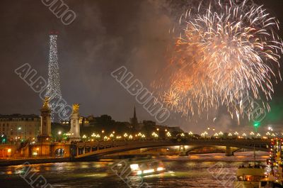 Eiffel tower in light