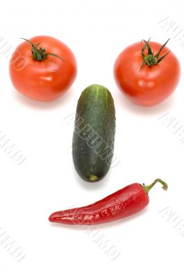 face from vegetables