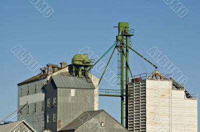 closeup of grain elevator