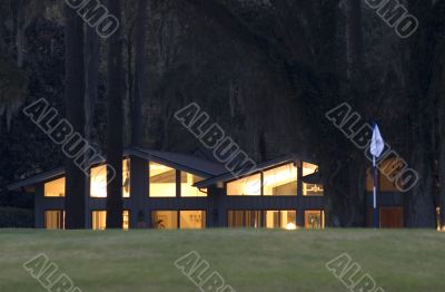 House at Edge of Golf Course