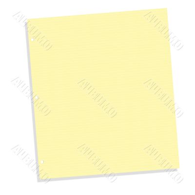 Blank Yellow Lined Notebook Paper