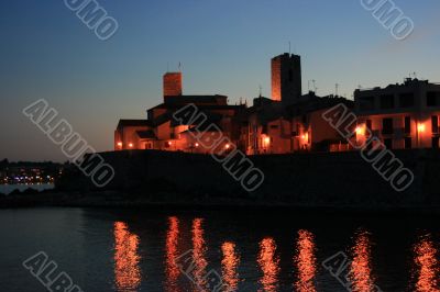 Antibes at night