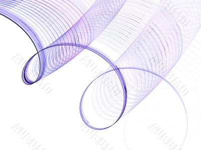 Wire Curls against White