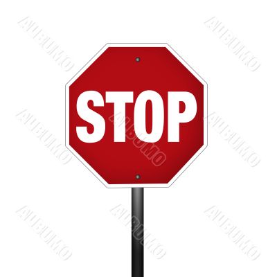 Isolated Graphic Stop Sign