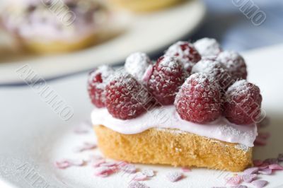 Delicious cupcake in heartshape