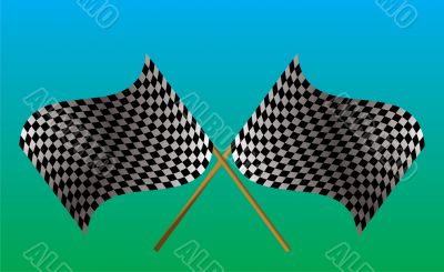 crossed checkered flag