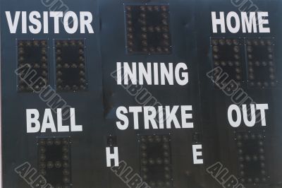 Old Baseball Scoreboard