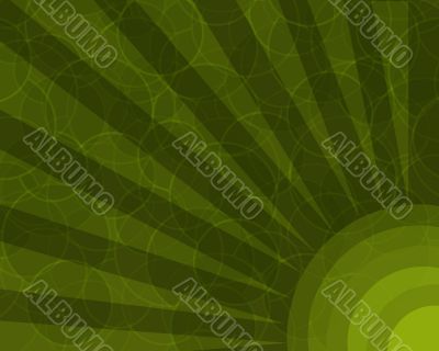 Retro Circles with Rays Background