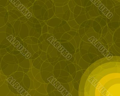 Orange Retro Circles Background