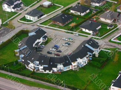 birdseye view at a houses