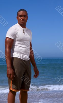 Man on beach