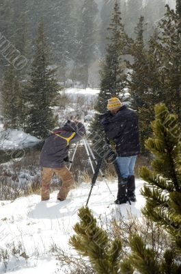 Photographers in Snowstorm