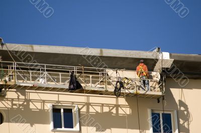 Workman on Scaffold