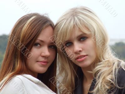portrait of two beautiful young girls 2