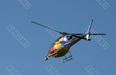 TV news helicopter
