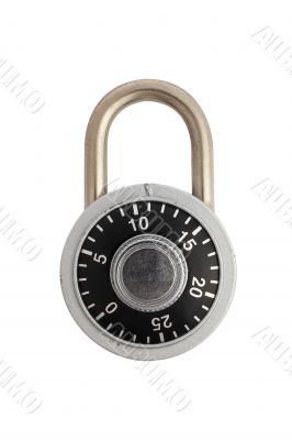 Locked combination padlock
