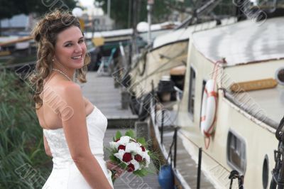 Bride in the harbour