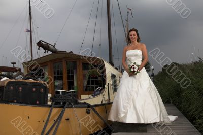 Bride with thunderclouds