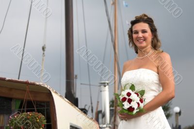 Bride in the harbour