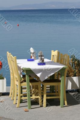 Table by the sea