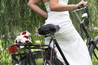 Bouquet on the bike